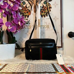 GUCCI Black Leather CROSSBODY Bag